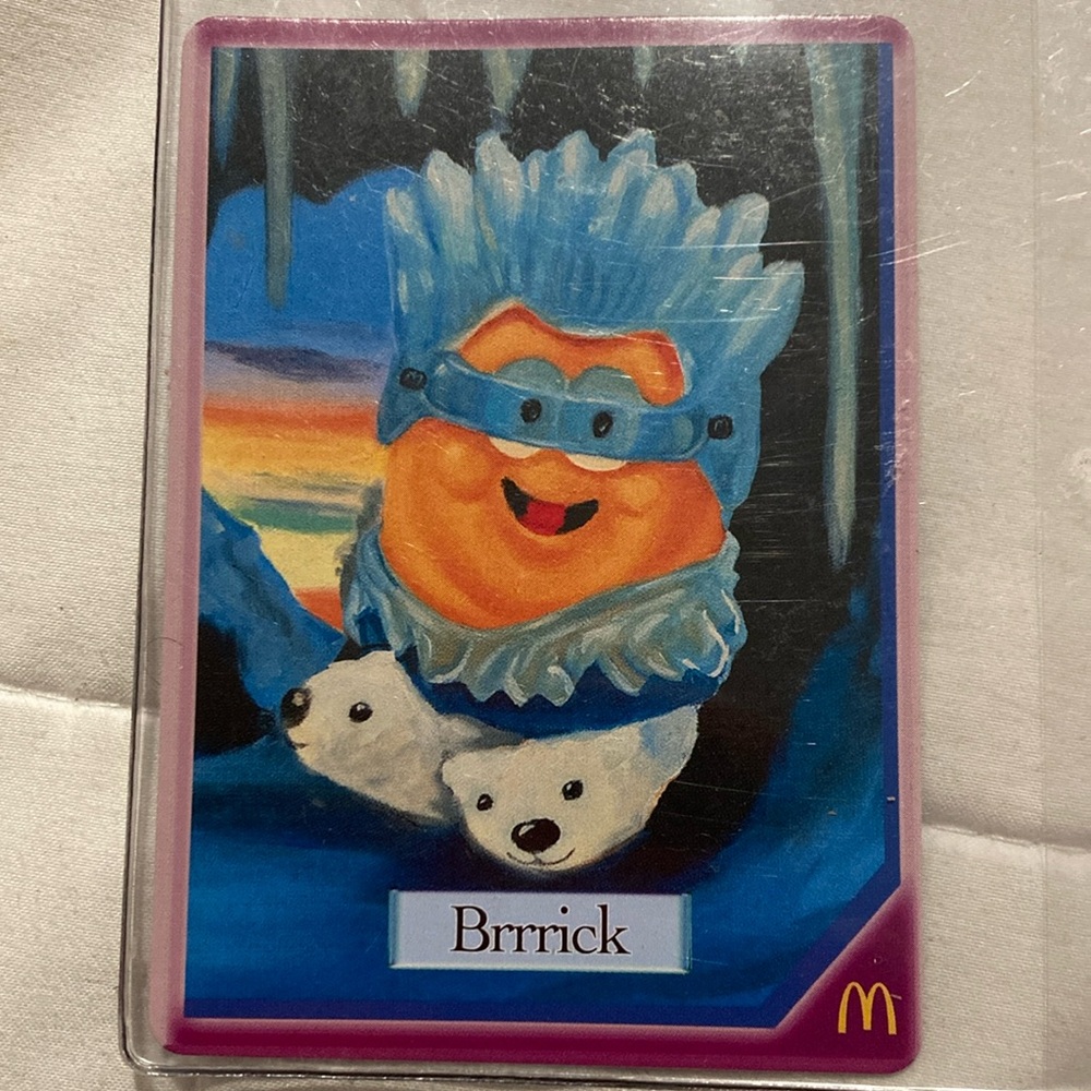 McDonald's Brrrick Card with Blue and Orange Design